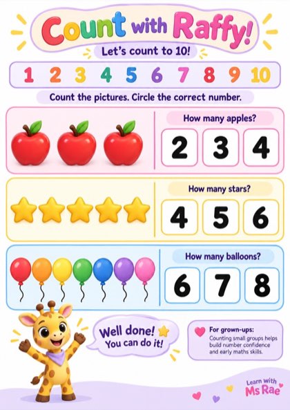 Early numeracy page preview